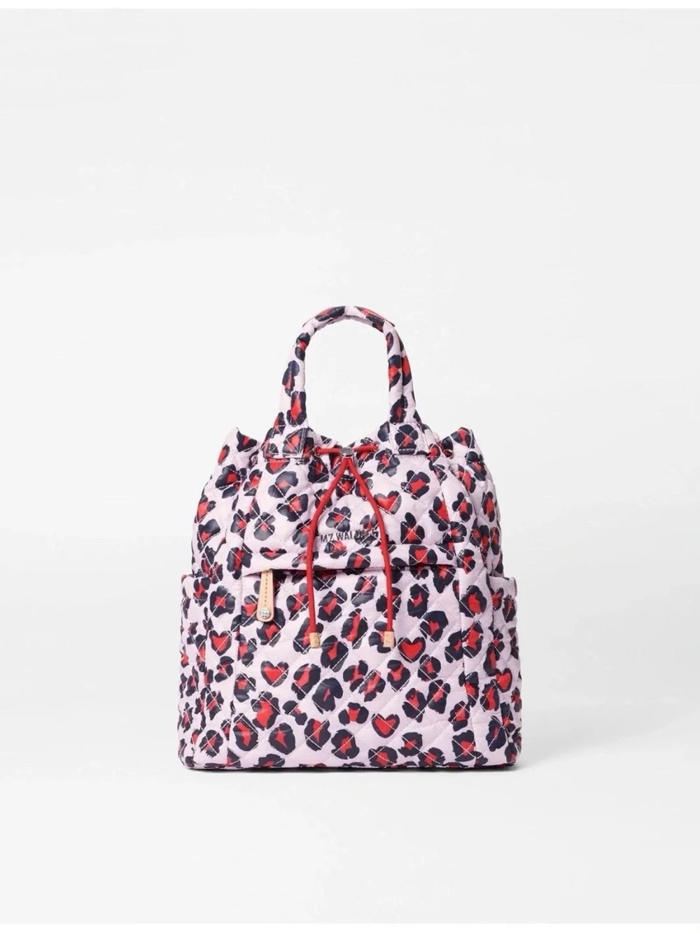 NWOT MZ WALLACE Heart Leopard Metro Small Convertible Backpack, limited print